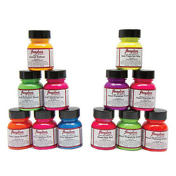 Angelus Acrylic Leather Paint For Boot Bags 1 Oz All Colors